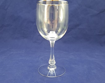 Fostoria Trousseau Water Goblet Platinum Trim Elegant Design For Dining