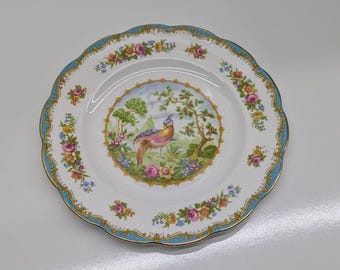 Plato de porcelana Royal Albert Chelsea Bird de 8 pulgadas, colección de aves florales de Inglaterra