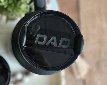 Personalized Tumbler Name Tag: Black Acrylic Stanley H2.0