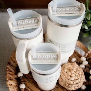 Gepersonaliseerde beker naamplaatje 64oz 40oz 30oz 20oz cadeau voor moeder Bekeraccessoires aangepaste naamplaat quencher ALLEEN H2.0 vrijgezellencadeaus
