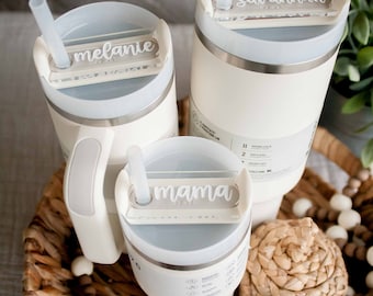 Personalized Tumbler Name Tag: Acrylic Custom Name Plate, H2.0 Quencher