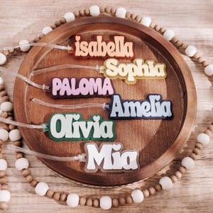 Gepersonaliseerd acrylnaamplaatje: aangepaste rugzak, lunchbox, luiertaslabel