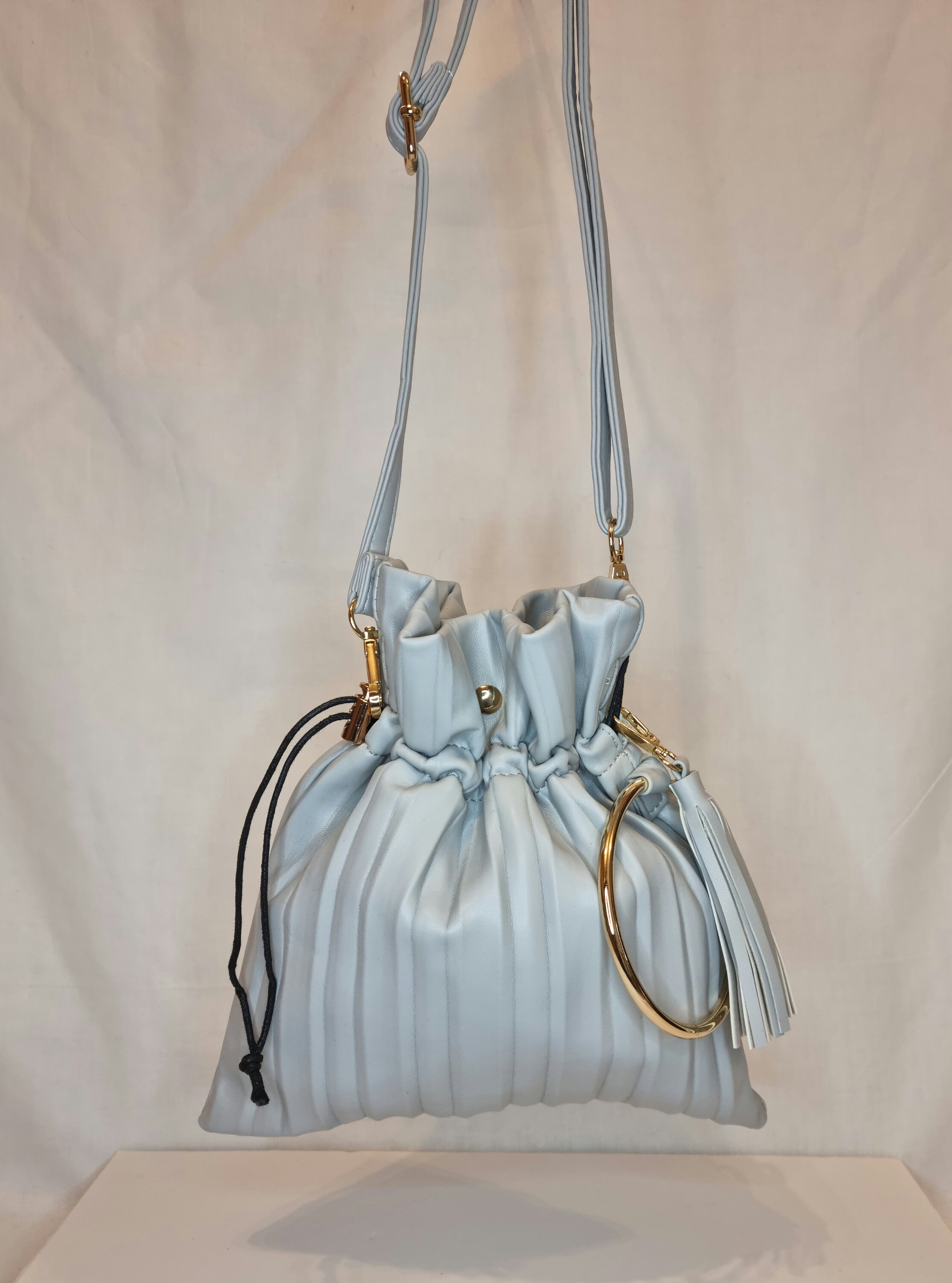TAH Leather Fringe Tassel Bag Accessory BlushITAH