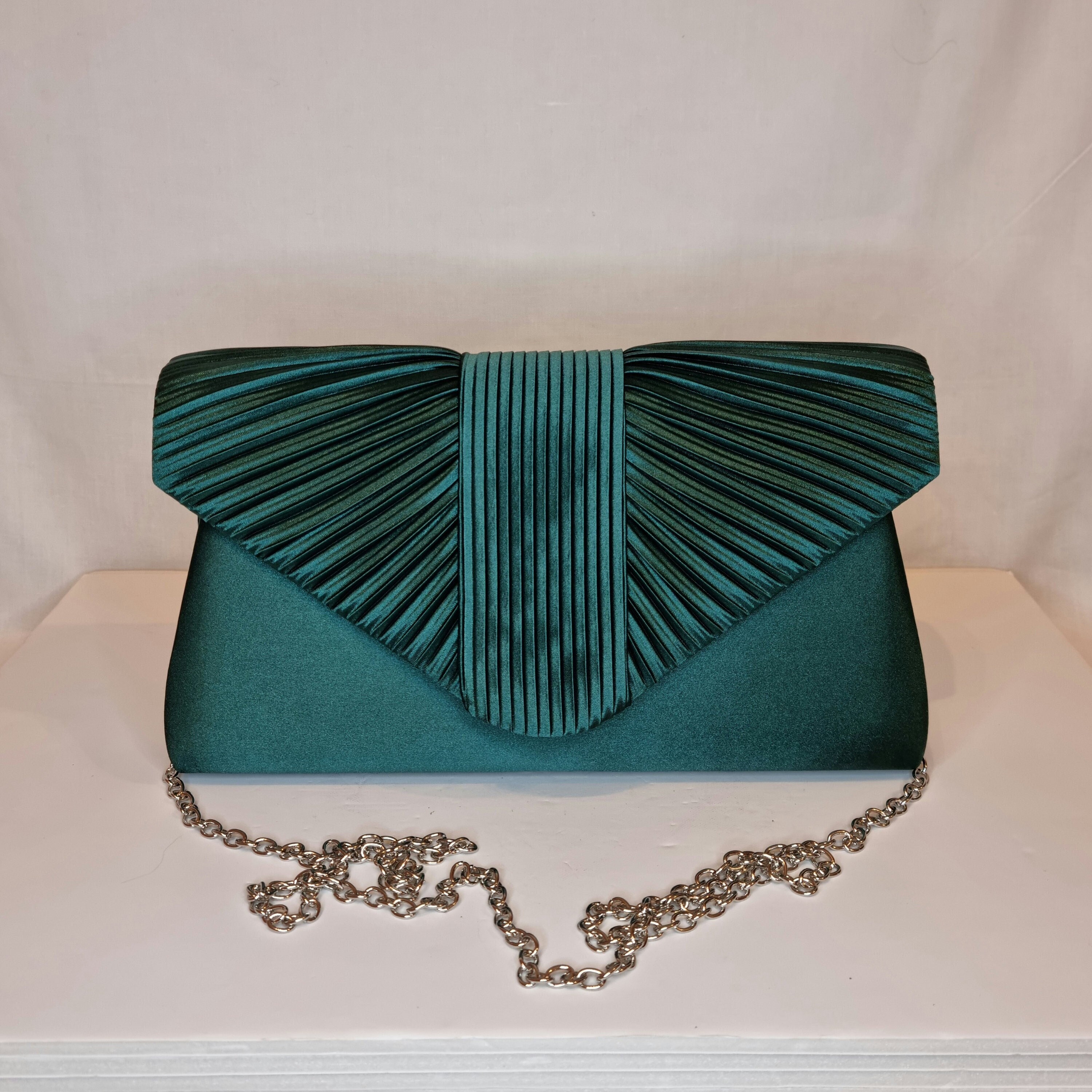 1 PC Ruched Evening Bag For Women, Top Ring Clutch Purse, Rhinestone Decor  Handbags For Wedding Prom Dinner