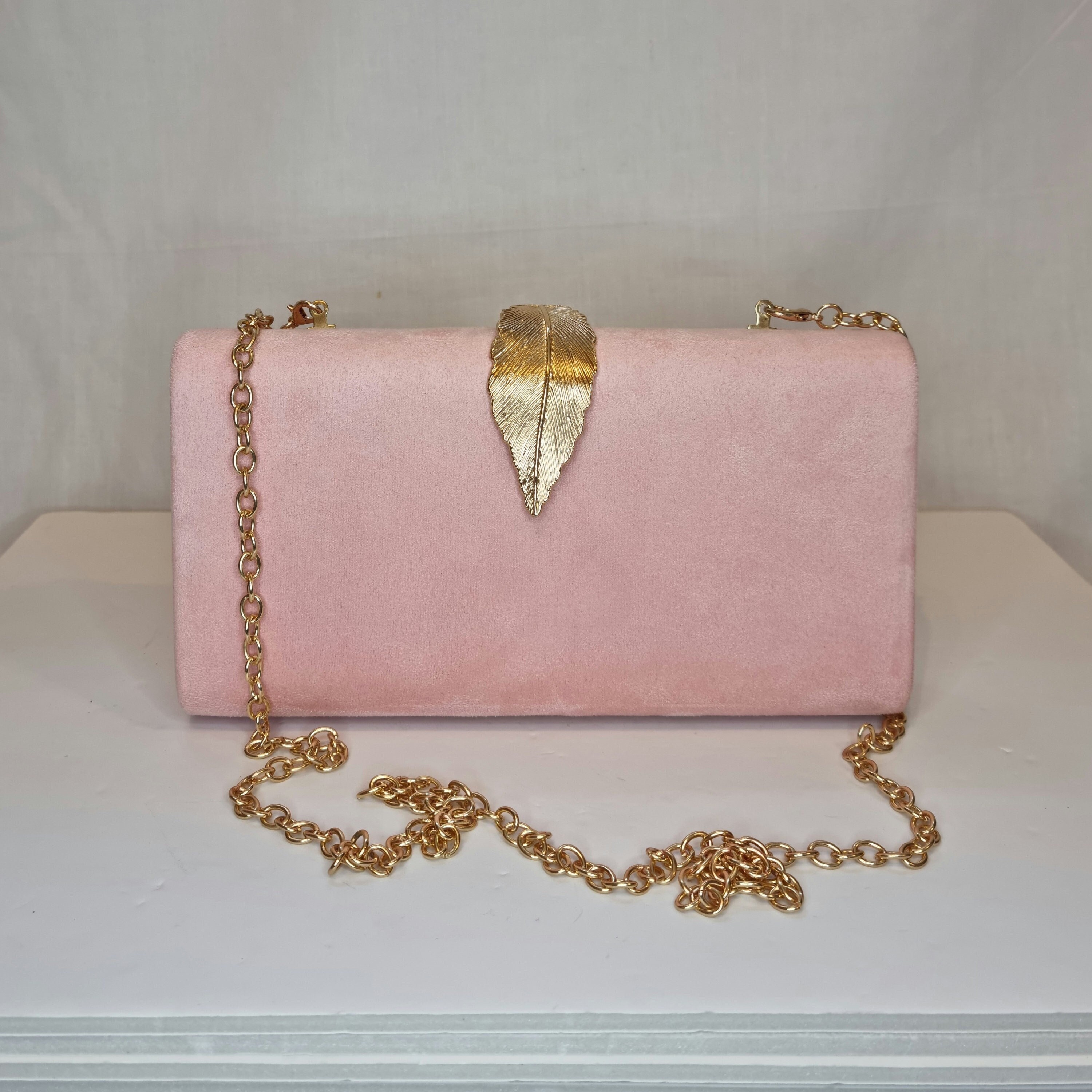 Evening clutch pink fuchsia arabesque