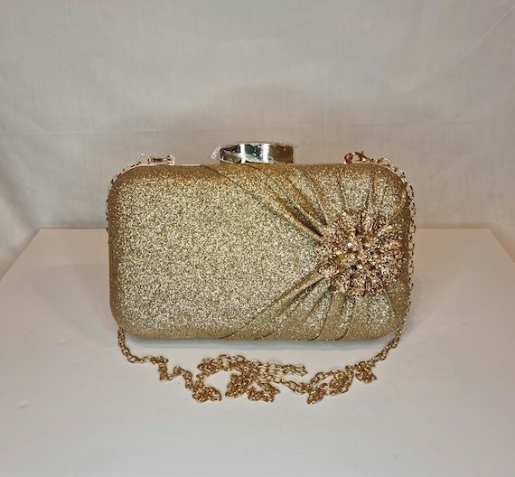 Gold glitter bag outlet