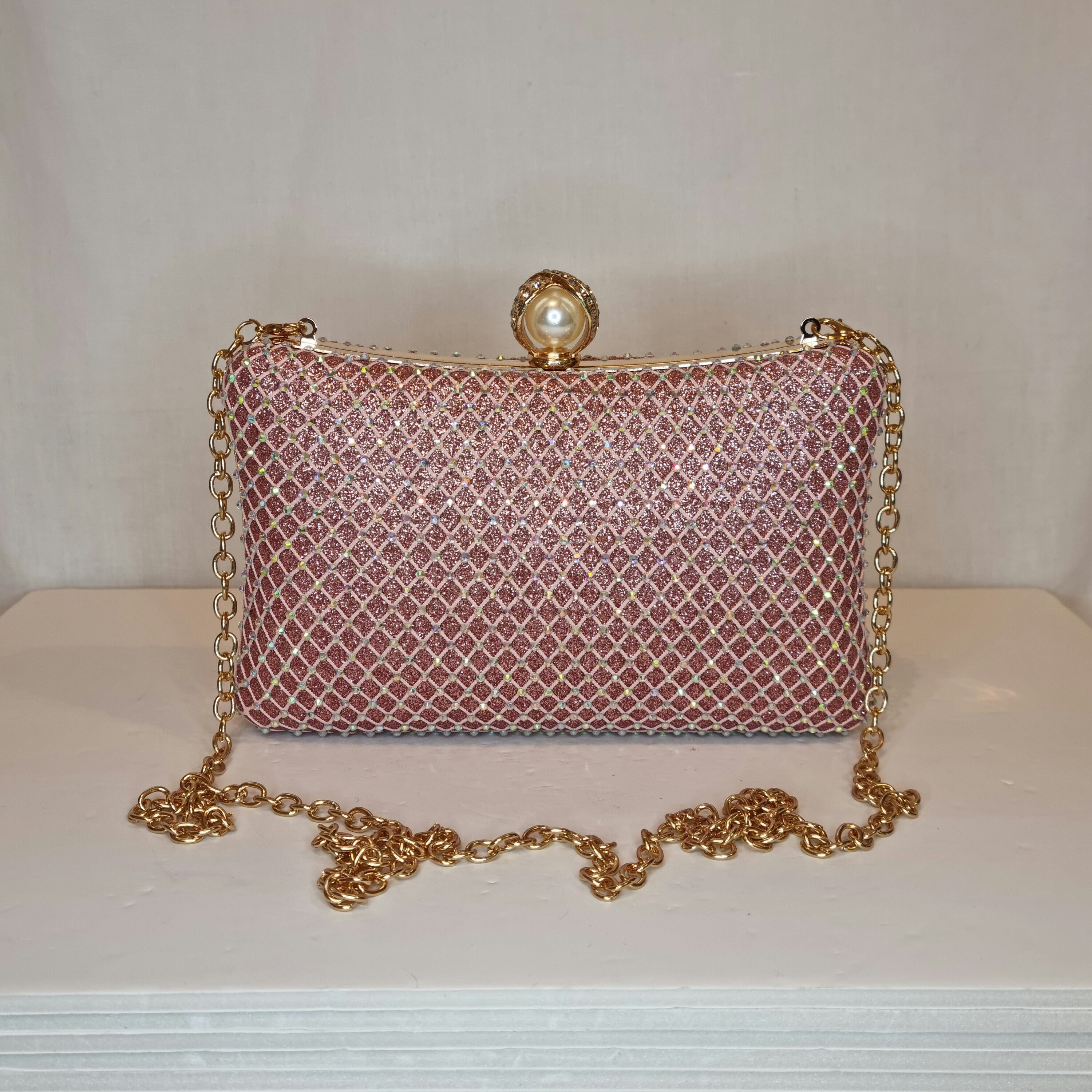 Sac De Soirée Décoré De Paillettes Sur Toute La Surface, Pochette