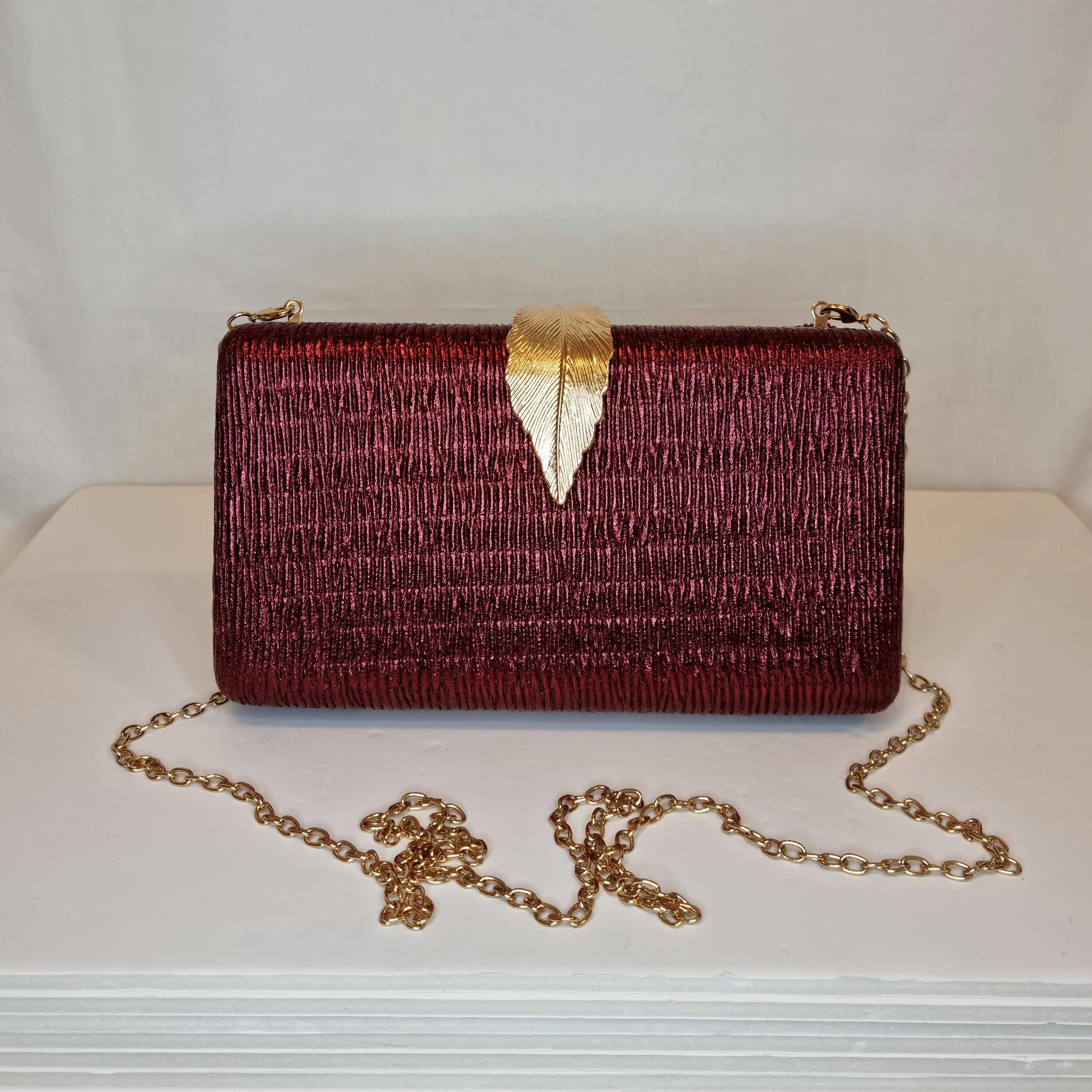 Maroon purse sale