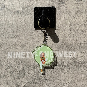 Sunkissed and Serene Keychain | Black Girl Art | Natural Hair | Melanin Art | Accessories | Lanyard | Purses | Keychains