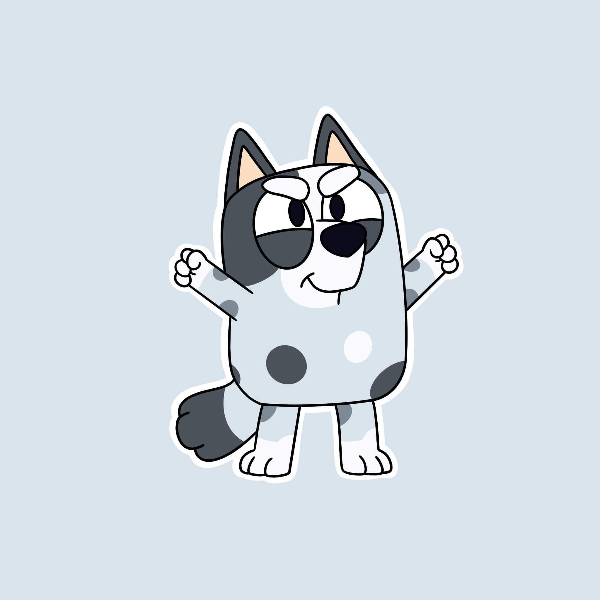 Adorable Bluey Muffin Sticker Perfect for Fans of the Beloved Etsy