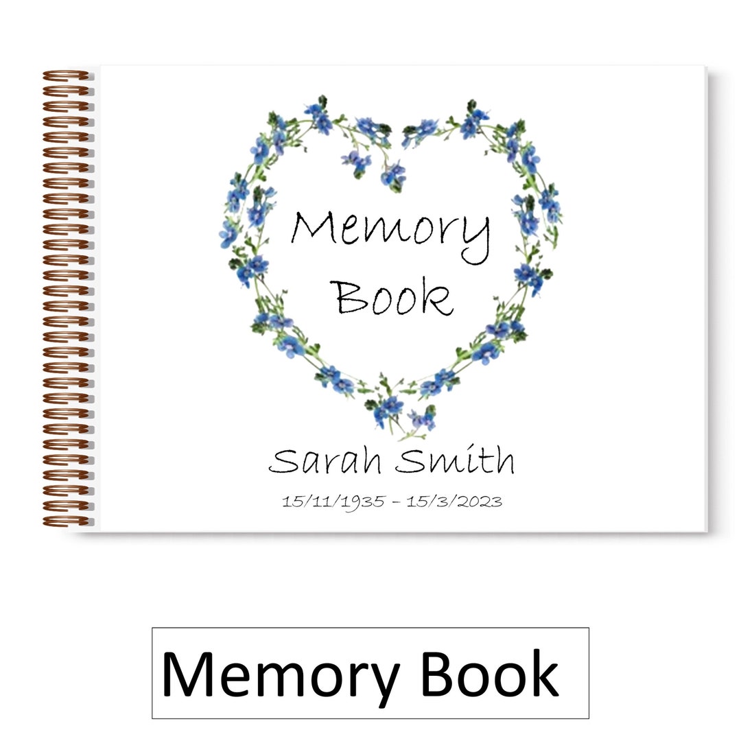 Personalised Funeral Stationary Memory Book Invitations Order - Etsy