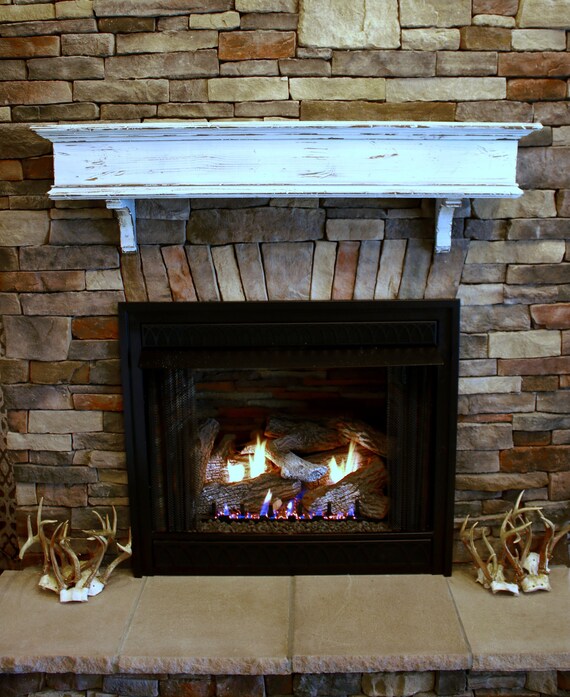 54 Custom Fireplace Mantel With Corbels Floating Shelf Etsy