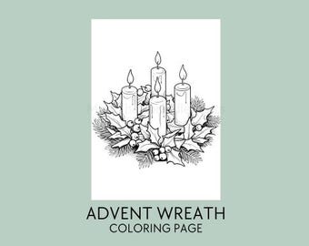 Advent Wreath Coloring Page Advent - Il 340x270.6493977979 Tc0b 