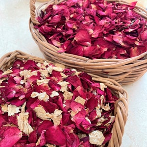 Coriandoli da matrimonio da 1 litro / Coriandoli di fiori biodegradabili / Coriandoli di fiori secchi per matrimonio / Ecologici / Naturali / Cestino per damigelle