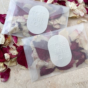 Hochzeit Konfetti Pakete | Biologisch abbaubare Konfetti-Taschen | Getrocknete Blumen Konfetti | Hochzeit Konfetti | Blütenblatt werfen | Blumen Konfetti Hochzeit