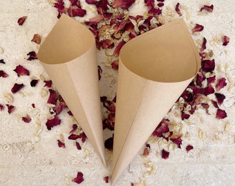 Wedding Confetti Cone | Dried Flower Confetti Cone | Bamboo Wedding Cone | Flower Toss | Empty Cones | Wedding Cones Bulk | Wedding Favours