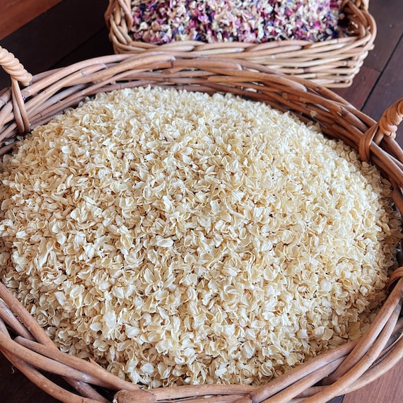 Dried Flower Confetti | Biodegradable Wedding Confetti | Flower Confetti Wedding | Petal Toss | Flower Girl Basket - IVORY JASMINE PETALS