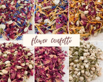 Flower Confetti | Biodegradable Confetti | Dried Flower Wedding Confetti | Eco Friendly | Wedding Confetti Bulk - Mixed Flowers
