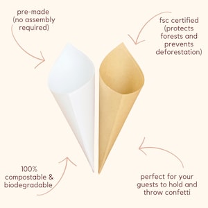 Biodegradable Wedding Confetti + Cones Bundle, Real Flower Confetti, Hydrangea Petals, Paper Wedding Cones, Wedding Decor, Flower Girl Toss image 13