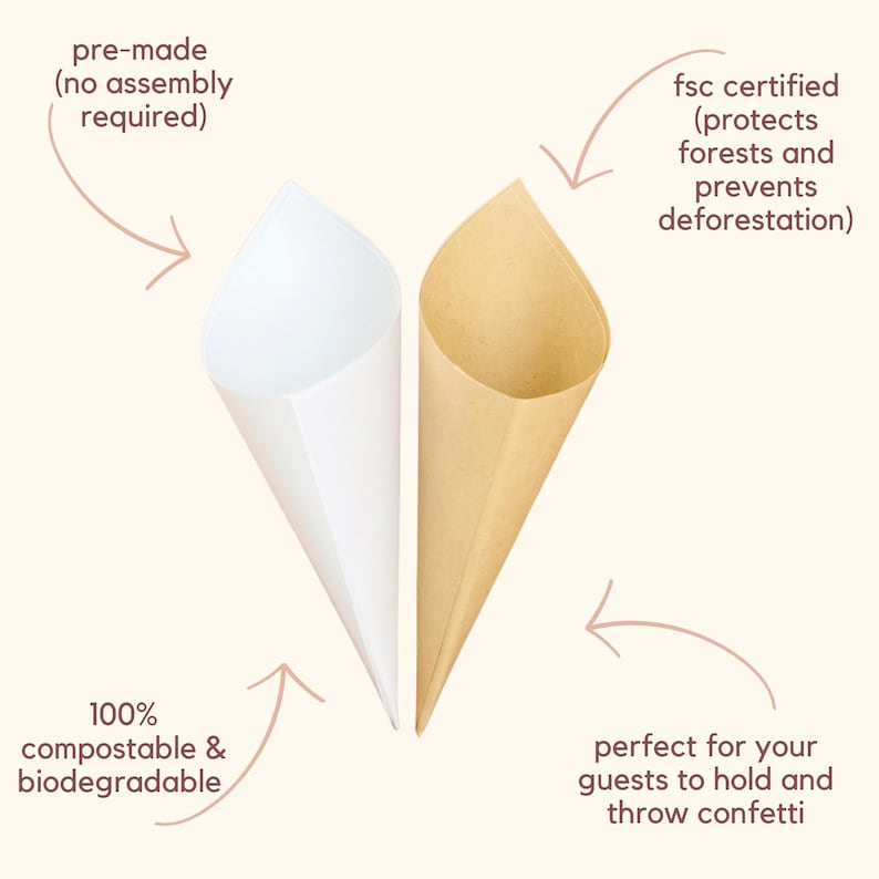 Biodegradable Wedding Confetti + Cones Bundle, Real Flower Confetti, Hydrangea Petals, Paper Wedding Cones, Wedding Decor, Flower Girl Toss image 13