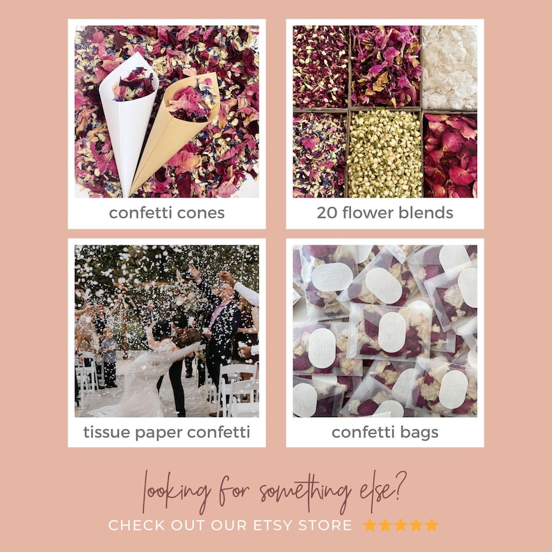 Biodegradable Wedding Confetti | Rice Paper Confetti | Water Soluble |Events Confetti | Eco Friendly | Wedding Confetti Bulk | Baby Shower image 8