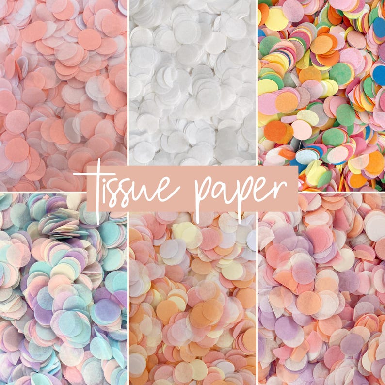 1 Litre Biodegradable Wedding Confetti | Tissue Paper Confetti | Events Confetti | Eco Friendly | Wedding Confetti Bulk | Baby Shower image 1