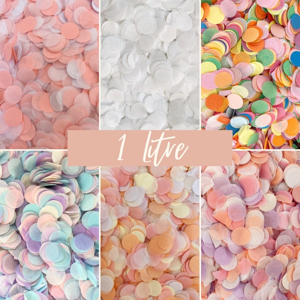 1 Litre Biodegradable Wedding Confetti | Tissue Paper Confetti | Events Confetti | Eco Friendly | Wedding Confetti Bulk | Baby Shower