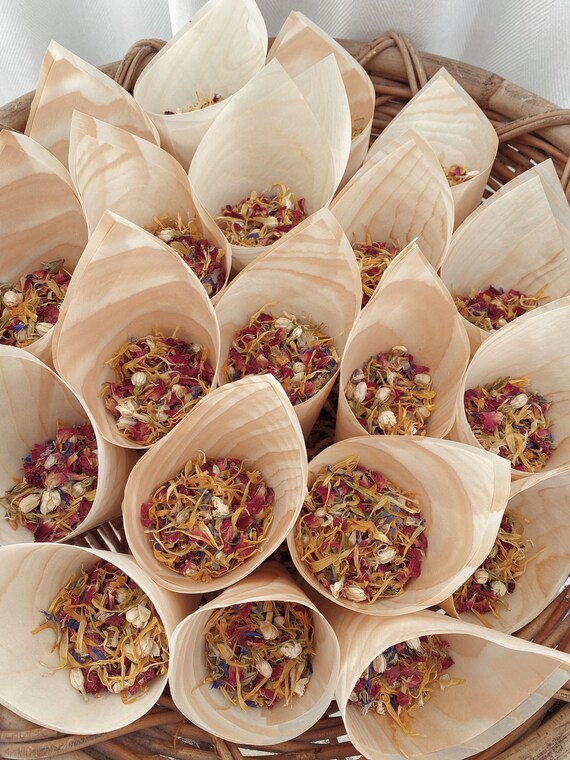Flower Confetti Cones Biodegradable Confetti Dried Etsy
