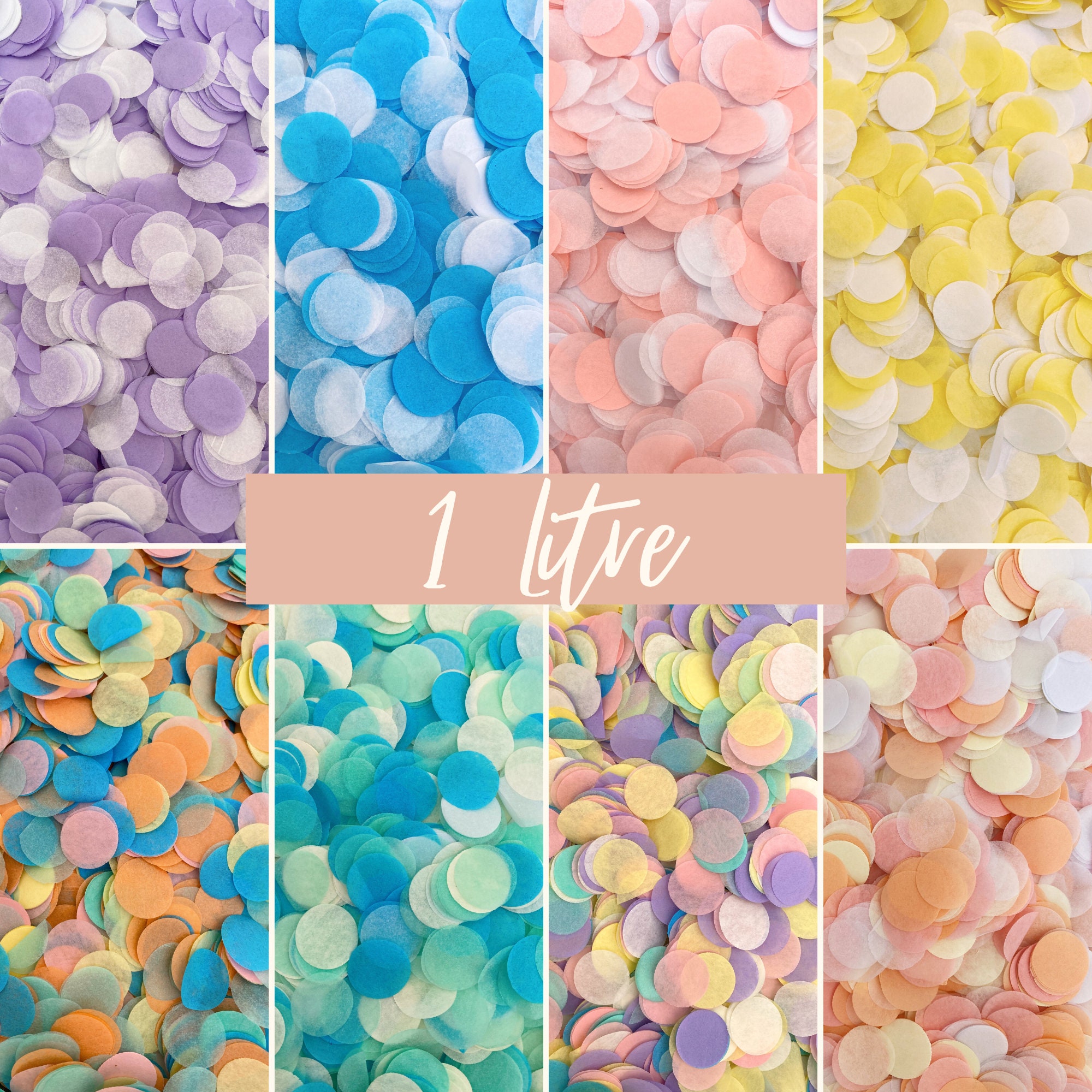 1 Litre Biodegradable Wedding Confetti Tissue Paper Confetti Etsy UK