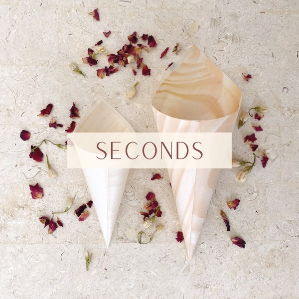 SECONDS - Wedding Confetti Cone | Dried Flower Confetti Cone | Bamboo Wedding Cone | Flower Toss | Empty Cones | Wedding Cones Bulk