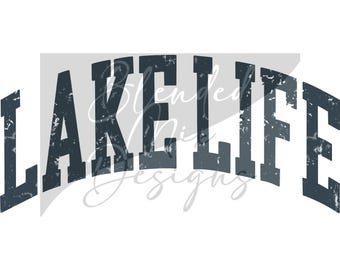 Lake Life PNG voor sublimatie- en DTF-ontwerpen, alleen digitale download