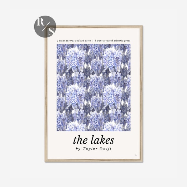 THE LAKES "Wisteria"| Downloadable Taylor Swift Digital Art Poster | Lyrics from Folklore | As Seen on TikTok