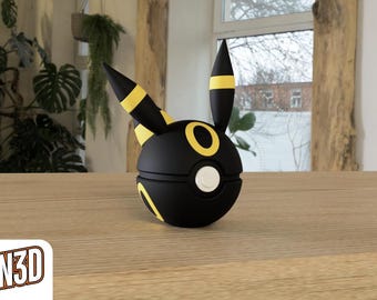 Umbreon Custom PokeBall - 3D Printed Pokemon Collectible
