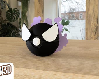 Gastly Custom Pokeball - 3D Printed Pokemon Collectible