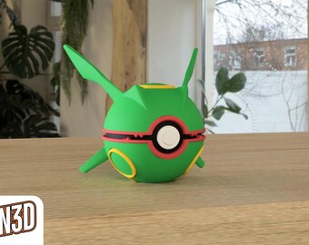 Rayquaza Custom Pokeball - 3D Printed Pokemon Collectible