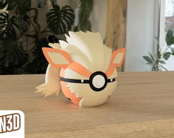 Arcanine Custom Pokeball - 3D Printed Pokemon Collectible