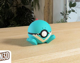 Totodile Custom PokeBall - 3D Printed Pokemon Collectible