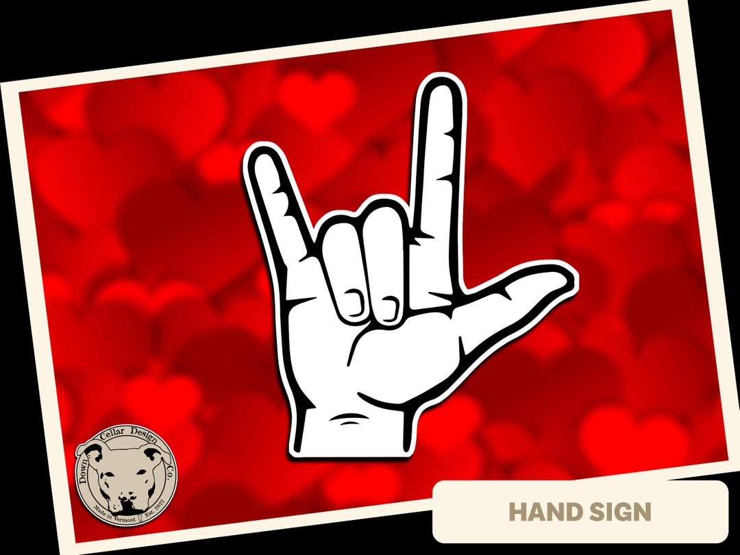 ASL Love Hand Sign Vinyl Sticker - Perfect for Valentine’s Day and ...