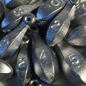 52 Piece Bank or Egg Sinker Assortment...20/2 ounce Pieces, 10/3 Ounce Pieces, 12/4 Ounce Pieces, 10/5 Ounce Pieces...Free Priority Shipping