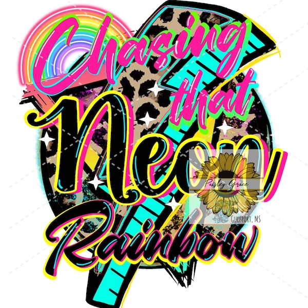 Chasing that Neon Rainbow, Country Music, PNG, Sublimation, DTF Design, Alan Jackson