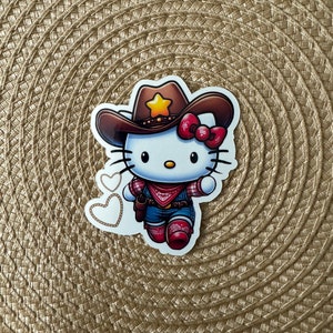 Cowboy/ Cowgirl Kitty, sticker