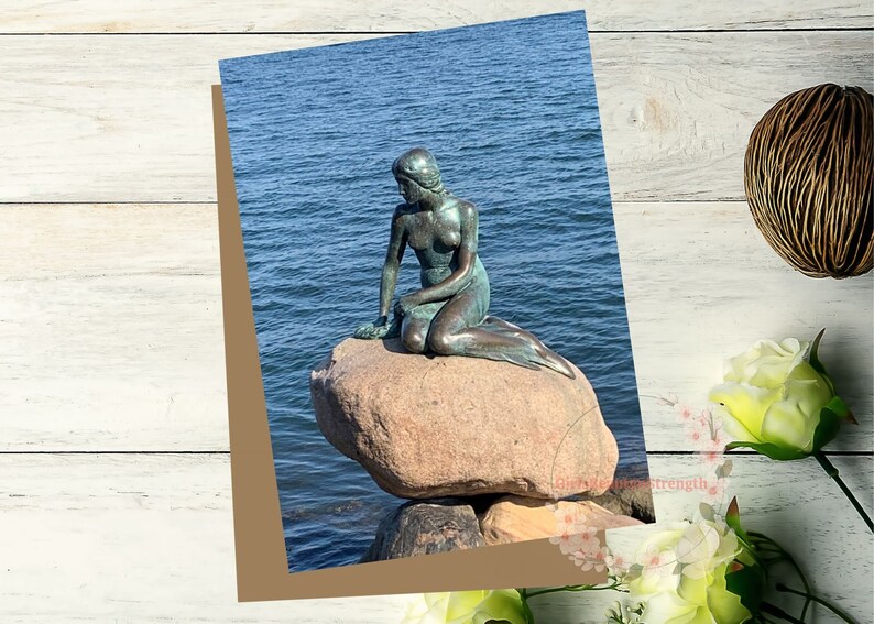 Printable the Little Mermaid Photo Birthday Card Europe Greeting Card