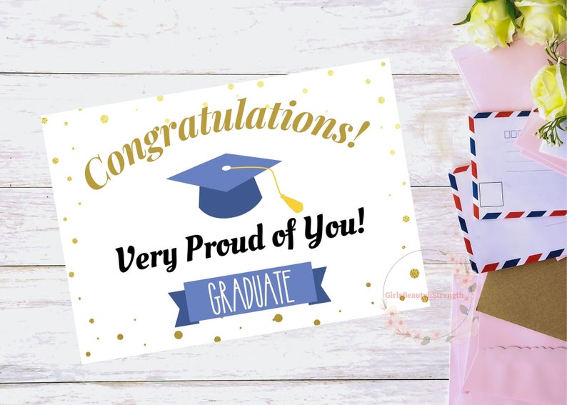 Printable Graduation Card Congratulations Graduate Congrats Grad Class ...
