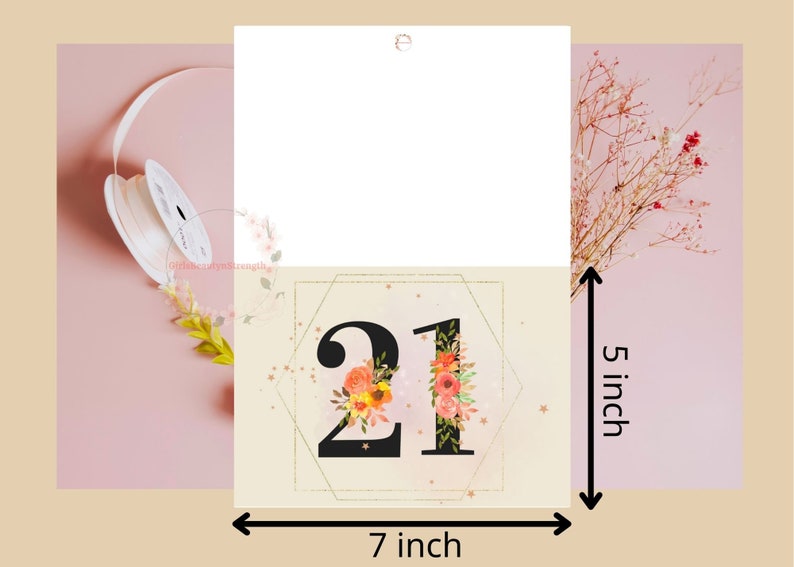 Printable 21st Birthday Card For Girlfriend Daughter Friend Etsy
