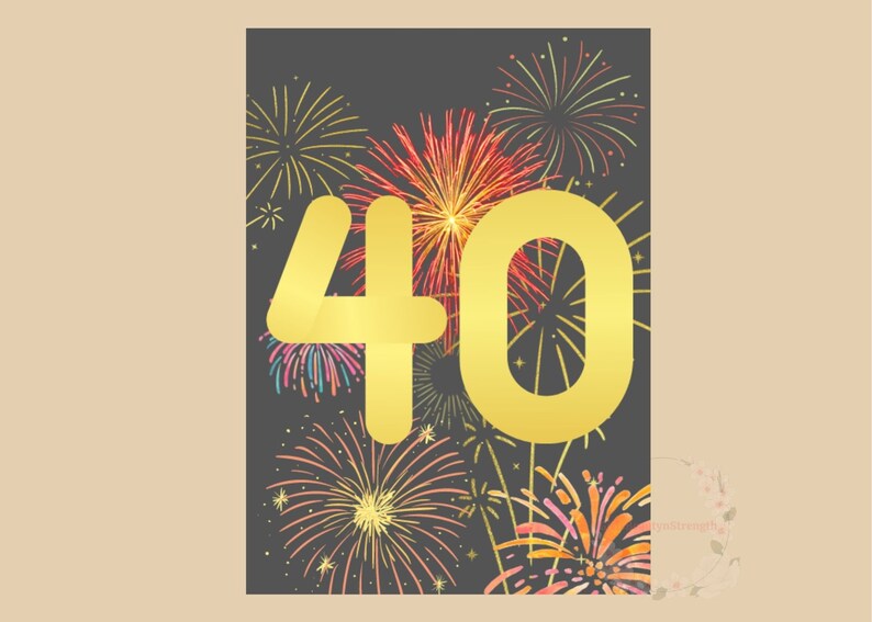 Printable 40th Birthday Card for Husband 40 Birthday Card for Boyfriend ...