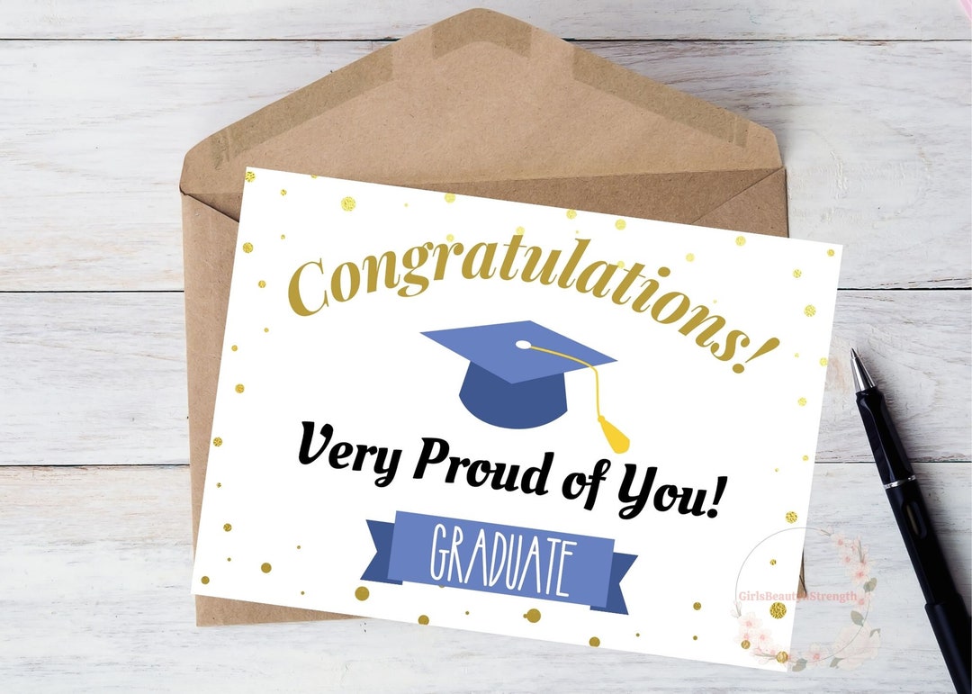 Printable Graduation Card Congratulations Graduate Congrats Grad Class ...