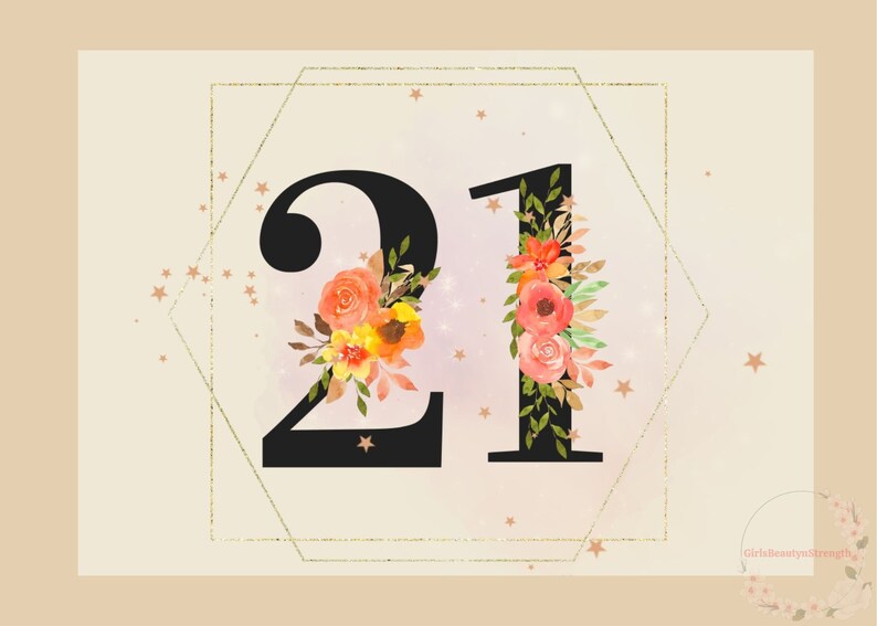 Printable 21st Birthday Card For Girlfriend Daughter Friend Etsy
