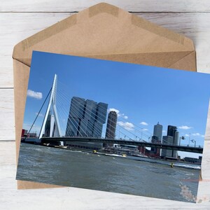 Biglietto d'auguri con foto dell'Europa, biglietto d'auguri stampabile, biglietto di compleanno panoramico vuoto, da scaricare, amante dei viaggi, Erasmus Rotterdam, Olanda, busta 5"x7"