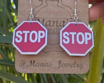 Stop Sign Earrings