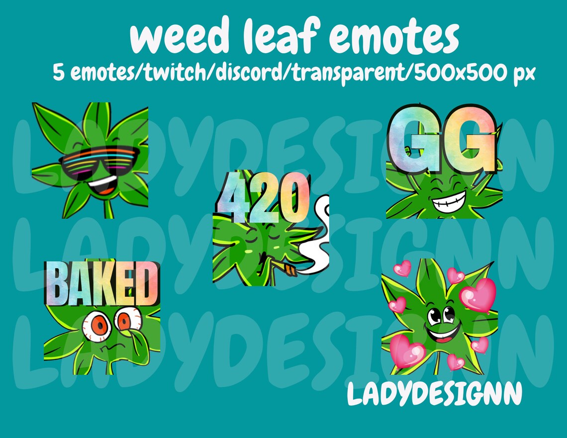 Weed Leaf/pot Leaf Emotes Etsy
